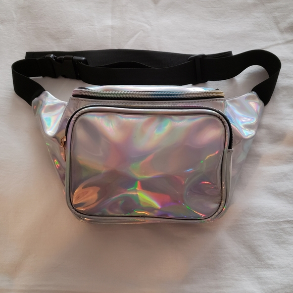 Handbags - Irridesent/Silver Large Fanny Pack